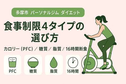 多摩市のパーソナルジムが解説:ダイエットに効く「食事制限4タイプ」の選び方