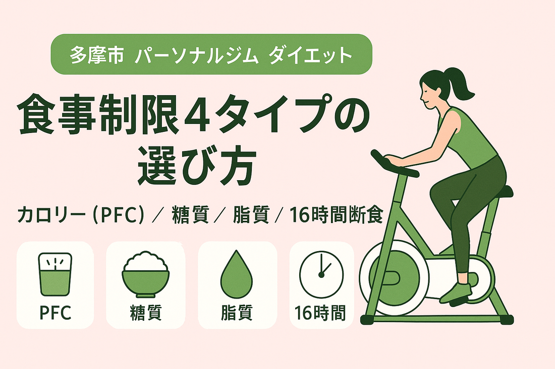 多摩市のパーソナルジムが解説：ダイエットに効く「食事制限4タイプ」の選び方