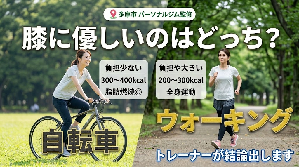 膝が痛い人のダイエット｜ウォーキングと自転車、選ぶならこっち【多摩市パーソナルジム監修】