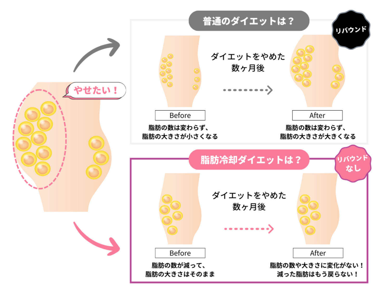リバウンドしないための説明図